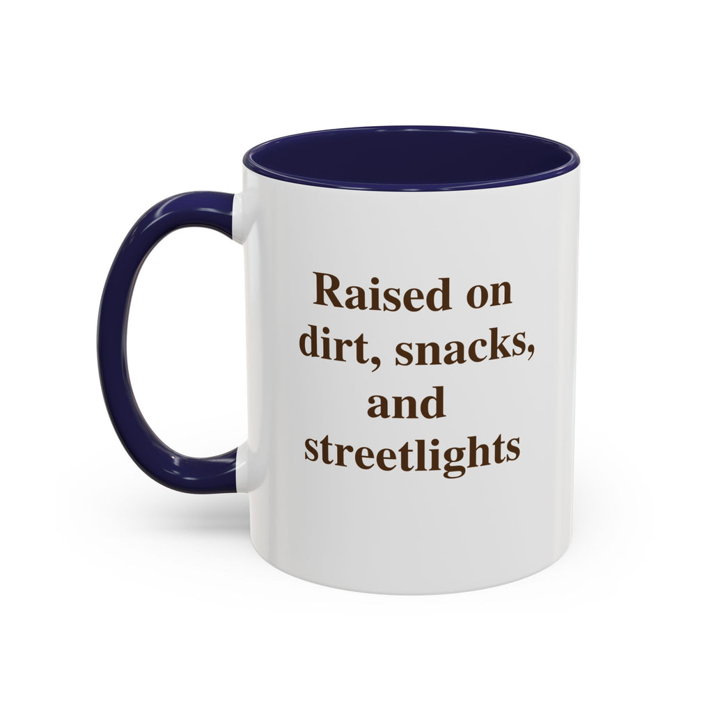Funny Coffee Mug - 'I Run On Caffeine, Chaos & Cuss Words' Accent Ceramic Mug (11/15oz)