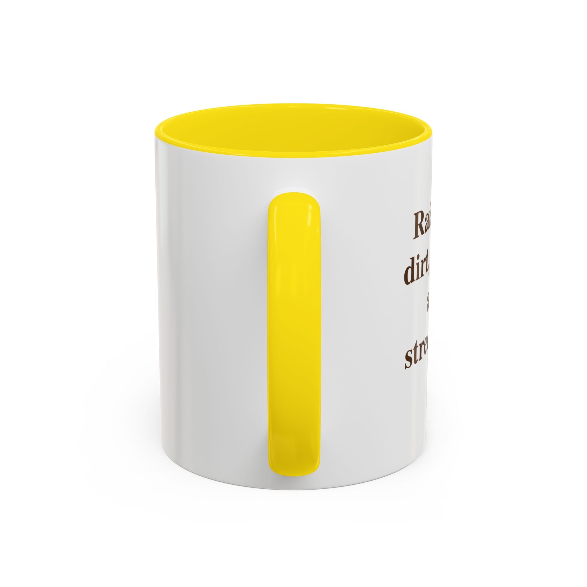 Funny Coffee Mug - 'I Run On Caffeine, Chaos & Cuss Words' Accent Ceramic Mug (11/15oz)