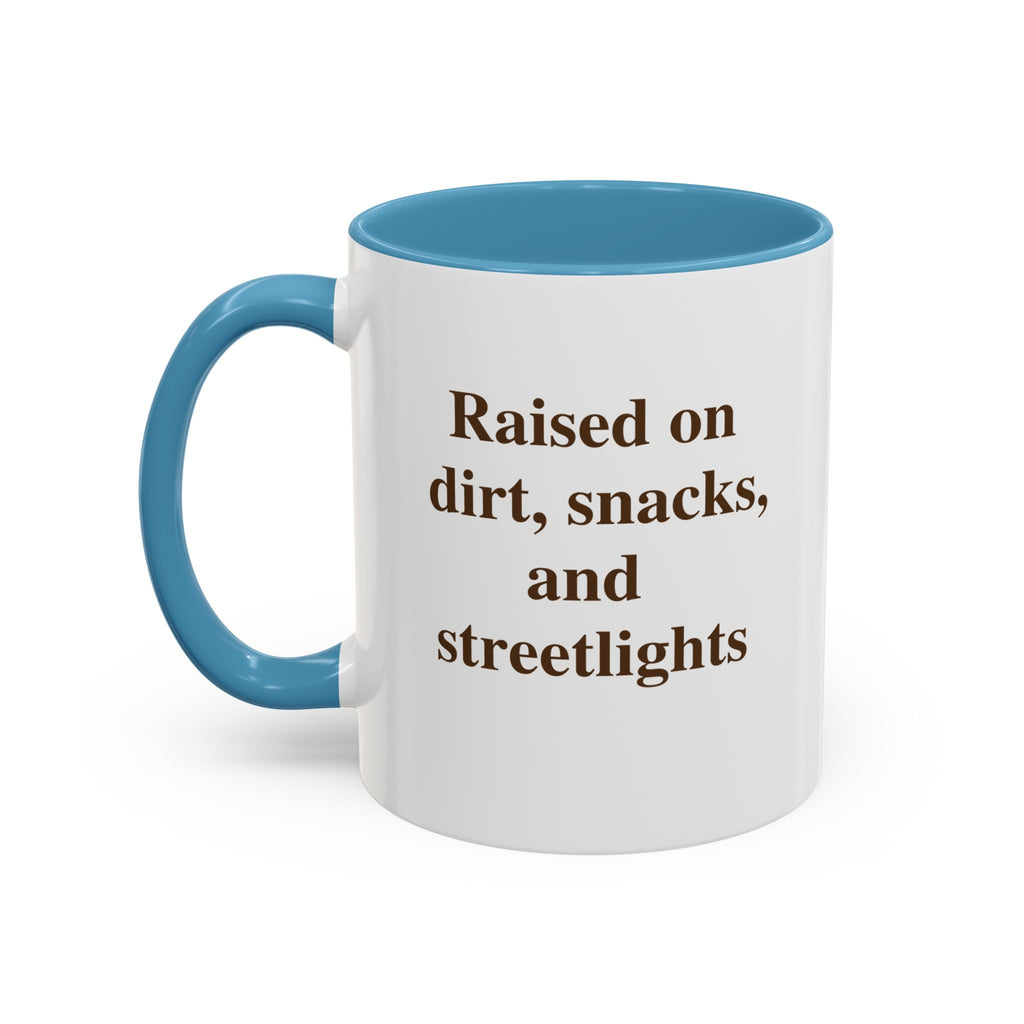 Funny Coffee Mug - 'I Run On Caffeine, Chaos & Cuss Words' Accent Ceramic Mug (11/15oz)