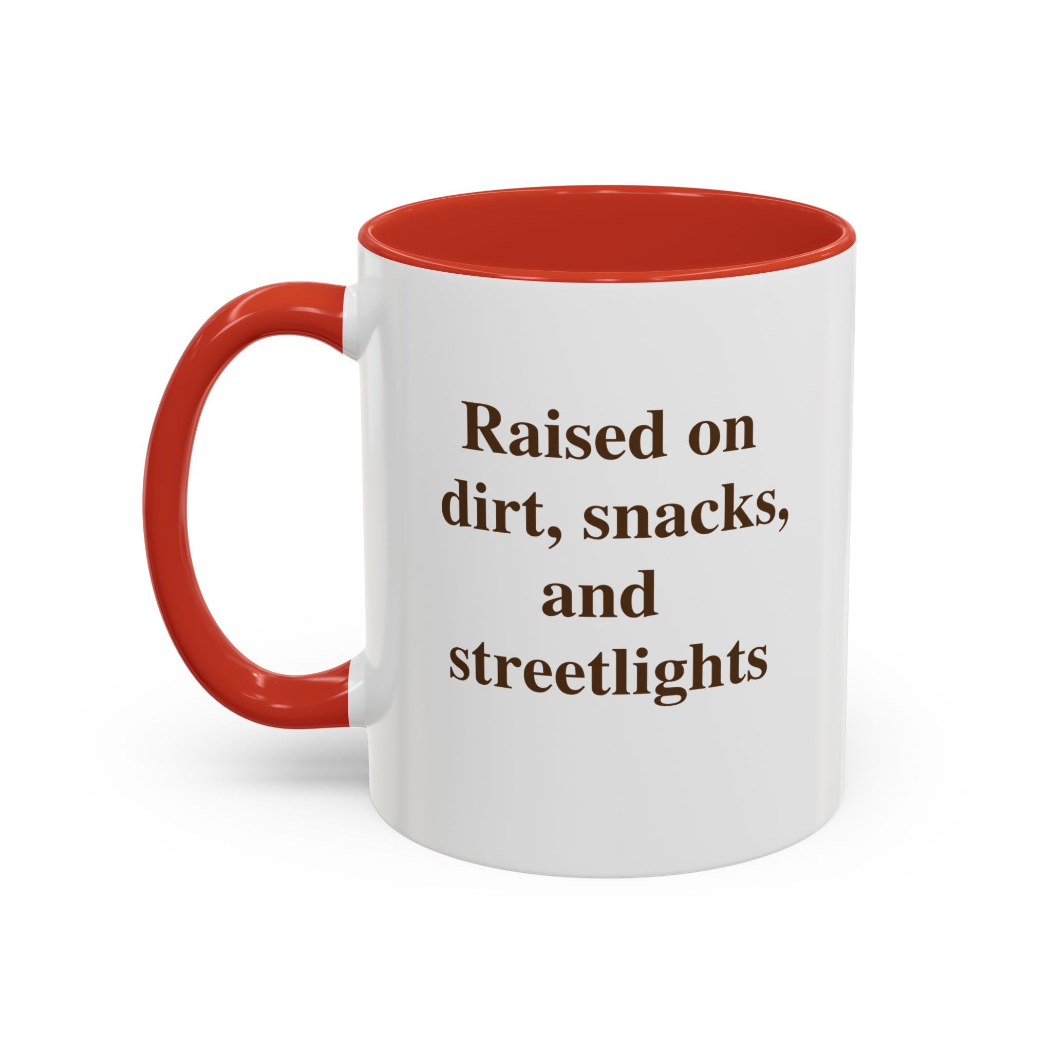 Funny Coffee Mug - 'I Run On Caffeine, Chaos & Cuss Words' Accent Ceramic Mug (11/15oz)