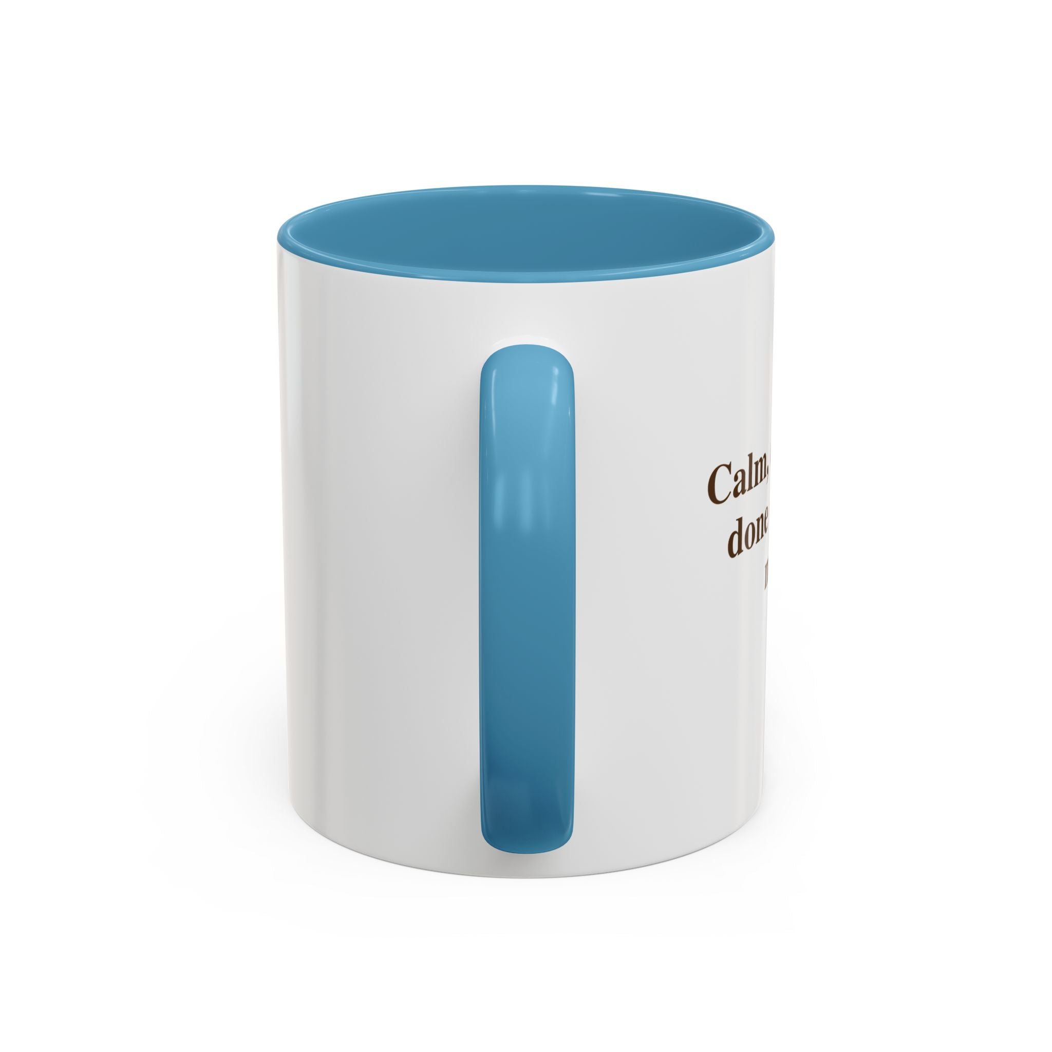 Coffee Mug — "Caffeinated, Overthinking, Expert." Accent Black-Handle Ceramic Mug (11/15oz)