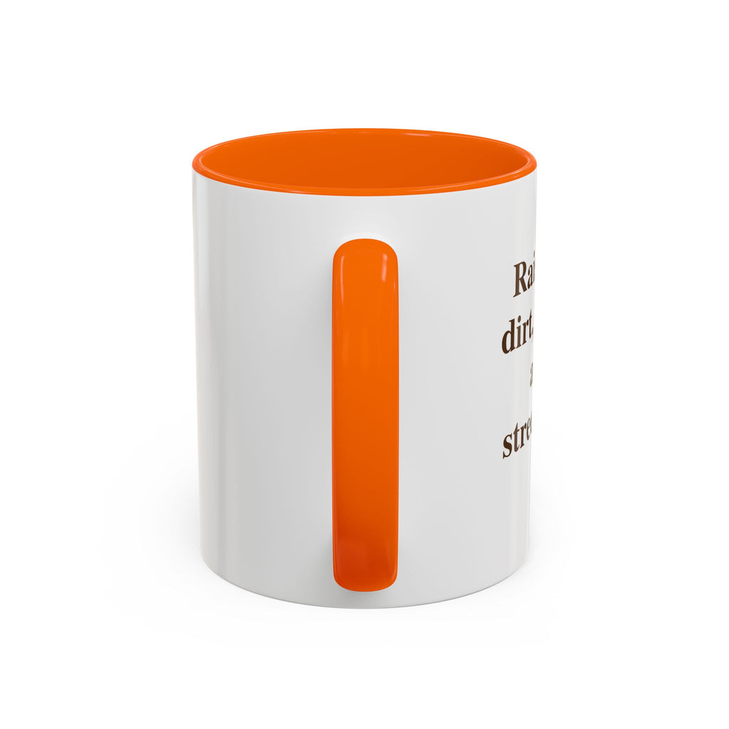 Funny Coffee Mug - 'I Run On Caffeine, Chaos & Cuss Words' Accent Ceramic Mug (11/15oz)