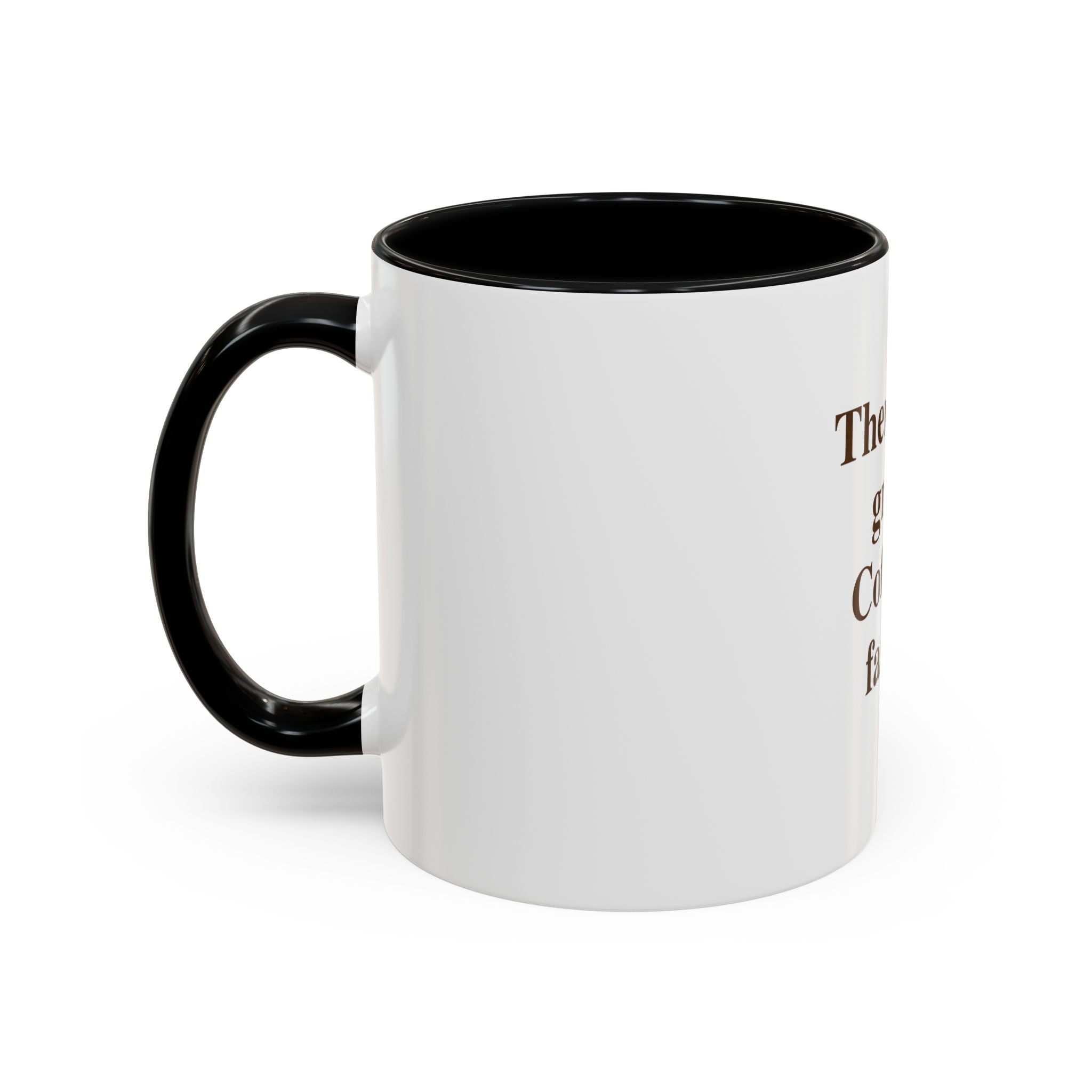 Coffee Mug — "Therapy is great. Coffee is faster." Accent Ceramic Mug