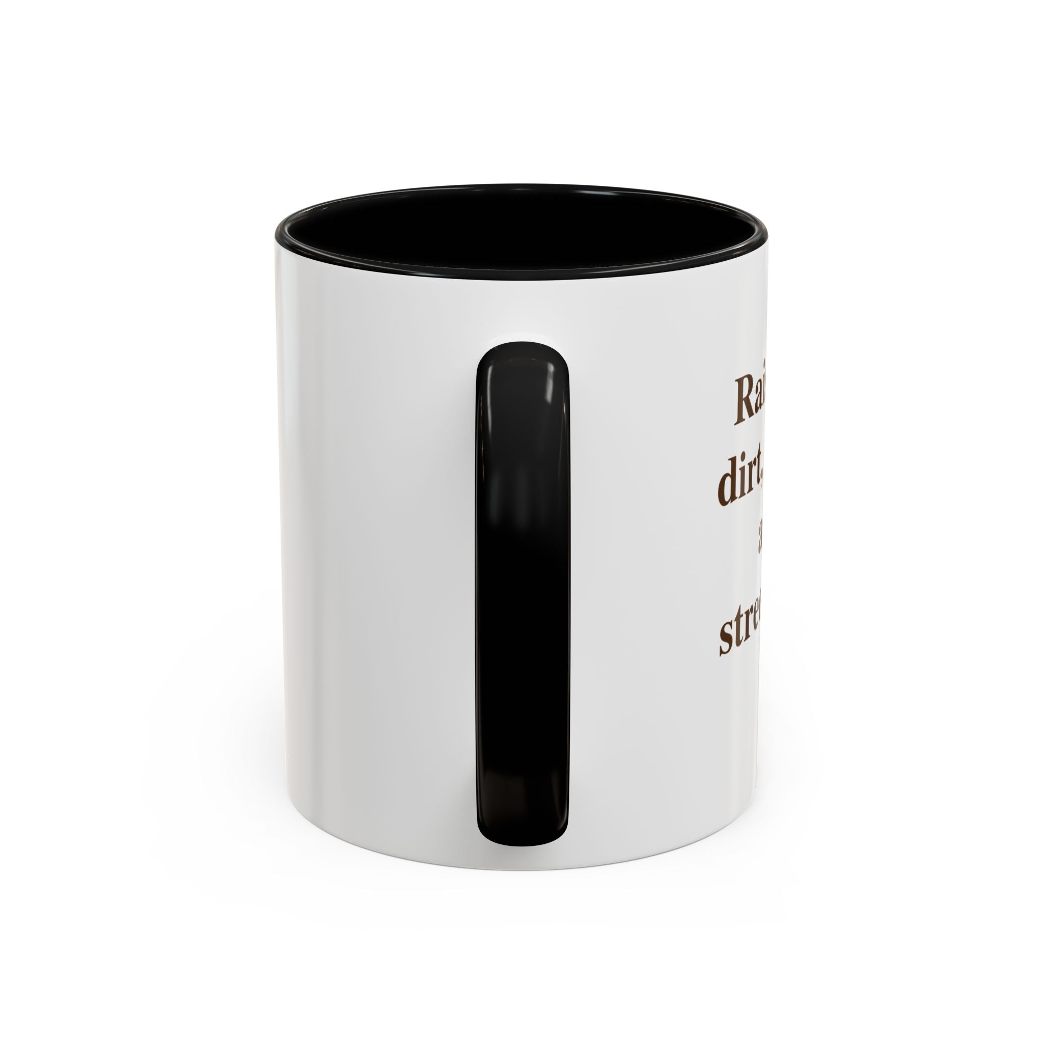 Funny Coffee Mug - 'I Run On Caffeine, Chaos & Cuss Words' Accent Ceramic Mug (11/15oz)