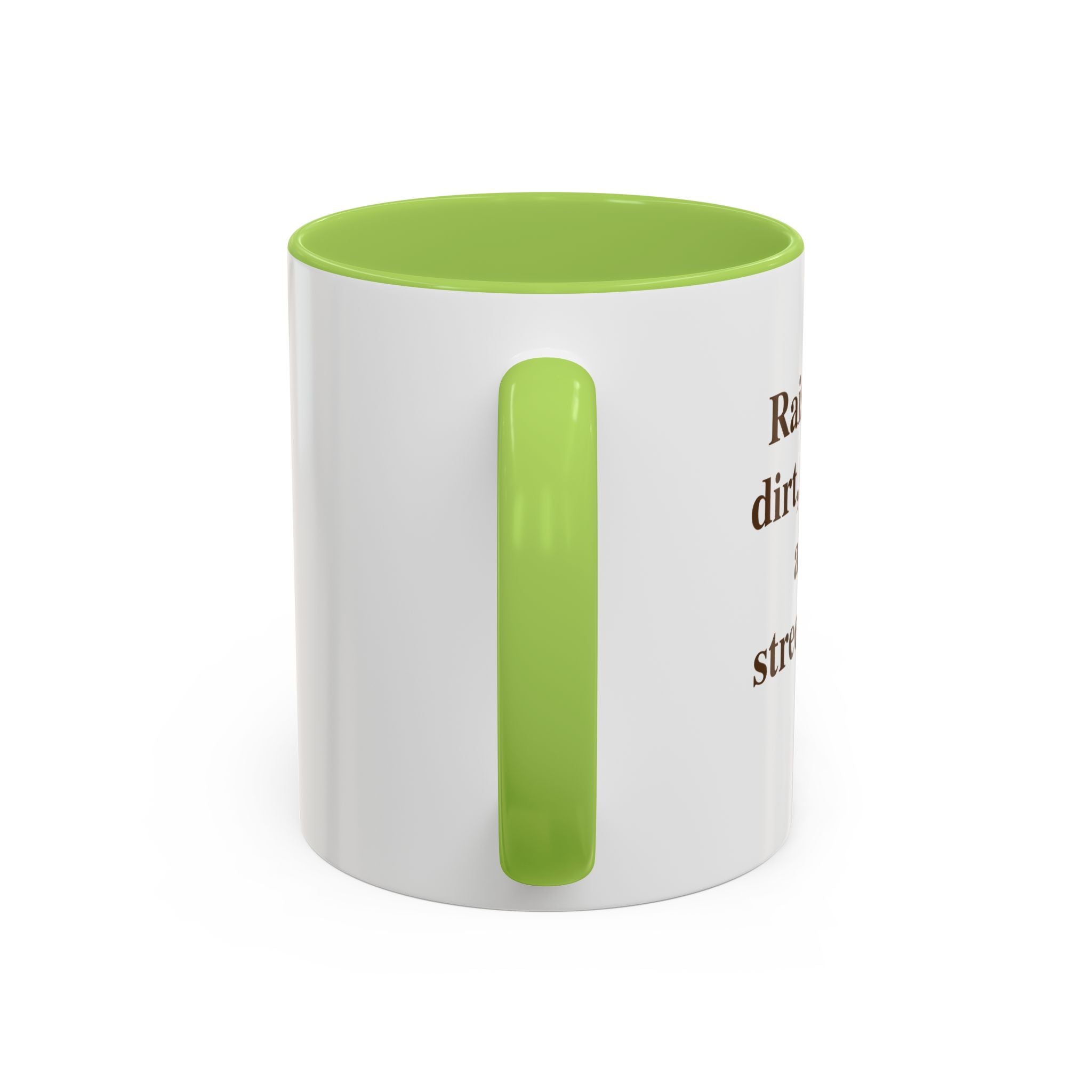 Funny Coffee Mug - 'I Run On Caffeine, Chaos & Cuss Words' Accent Ceramic Mug (11/15oz)