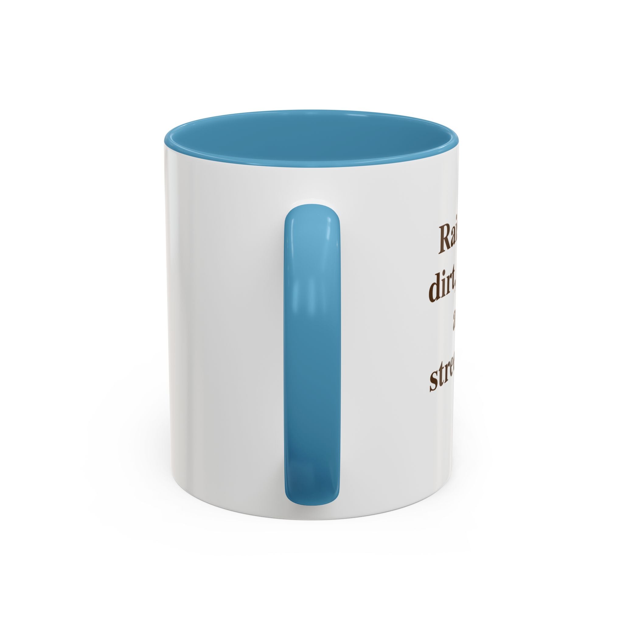 Funny Coffee Mug - 'I Run On Caffeine, Chaos & Cuss Words' Accent Ceramic Mug (11/15oz)