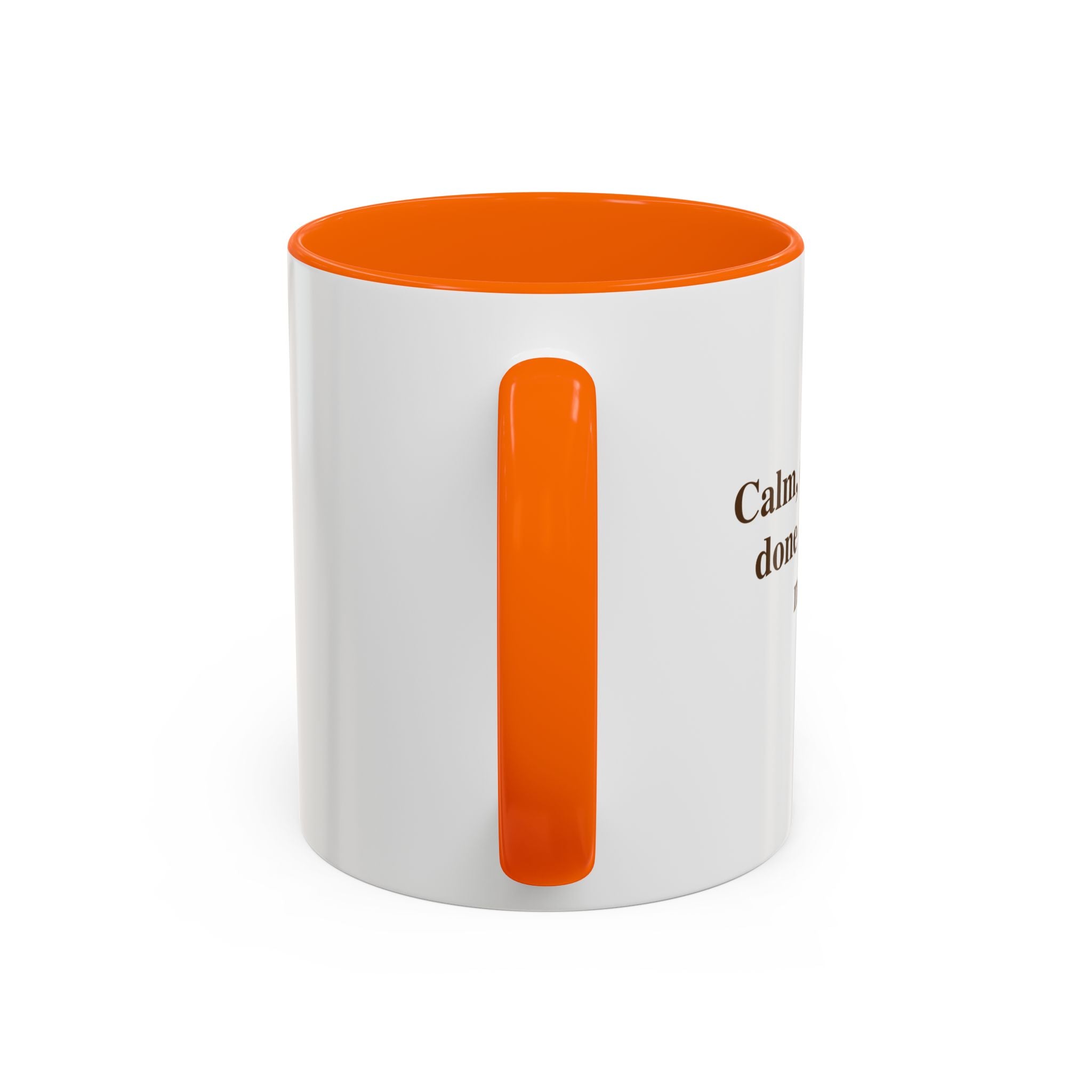 Coffee Mug — "Caffeinated, Overthinking, Expert." Accent Black-Handle Ceramic Mug (11/15oz)