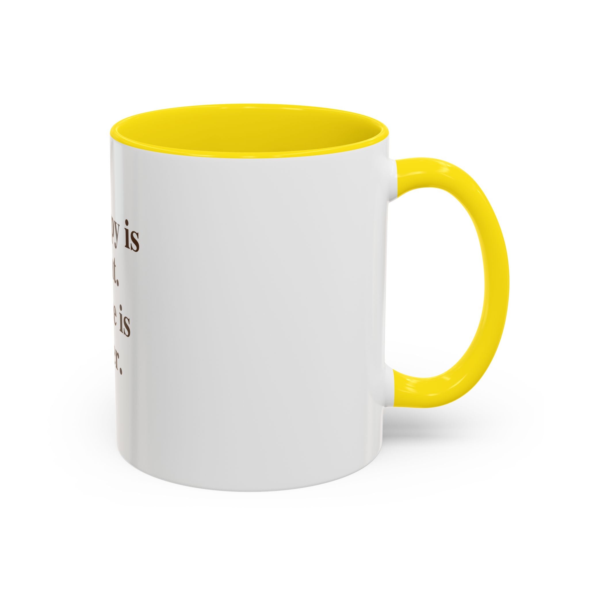 Coffee Mug — "Therapy is great. Coffee is faster." Accent Ceramic Mug