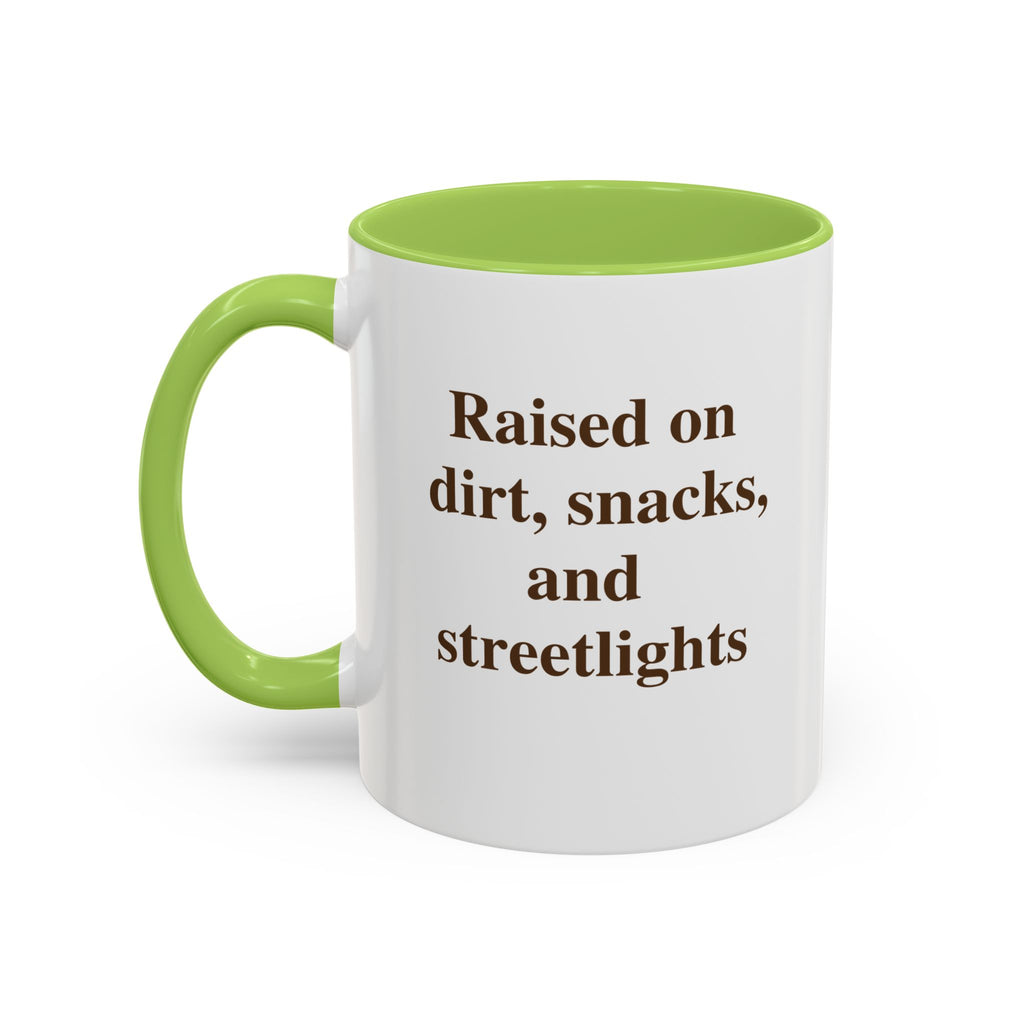 Funny Coffee Mug - 'I Run On Caffeine, Chaos & Cuss Words' Accent Ceramic Mug (11/15oz)