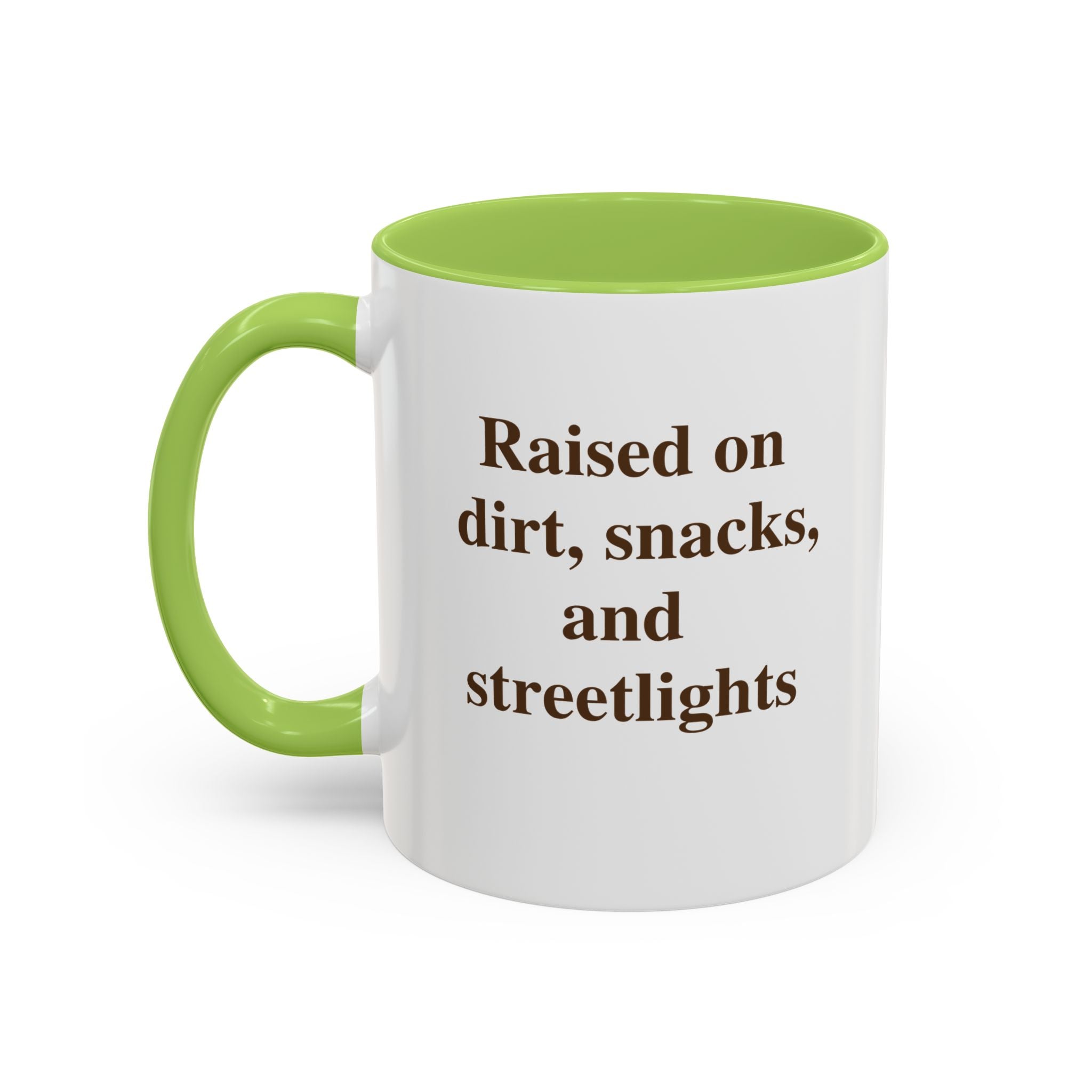 Funny Coffee Mug - 'I Run On Caffeine, Chaos & Cuss Words' Accent Ceramic Mug (11/15oz)