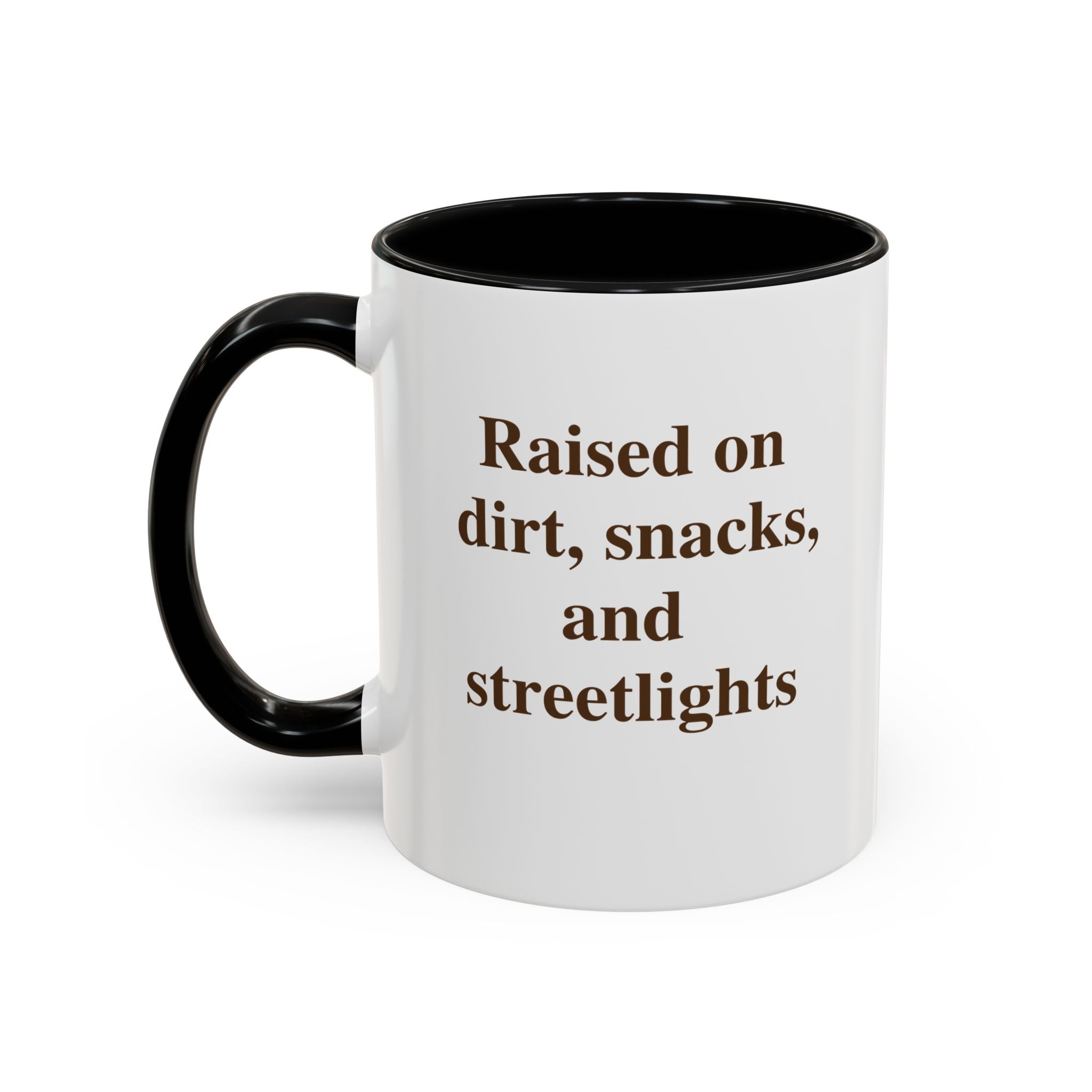 Funny Coffee Mug - 'I Run On Caffeine, Chaos & Cuss Words' Accent Ceramic Mug (11/15oz)